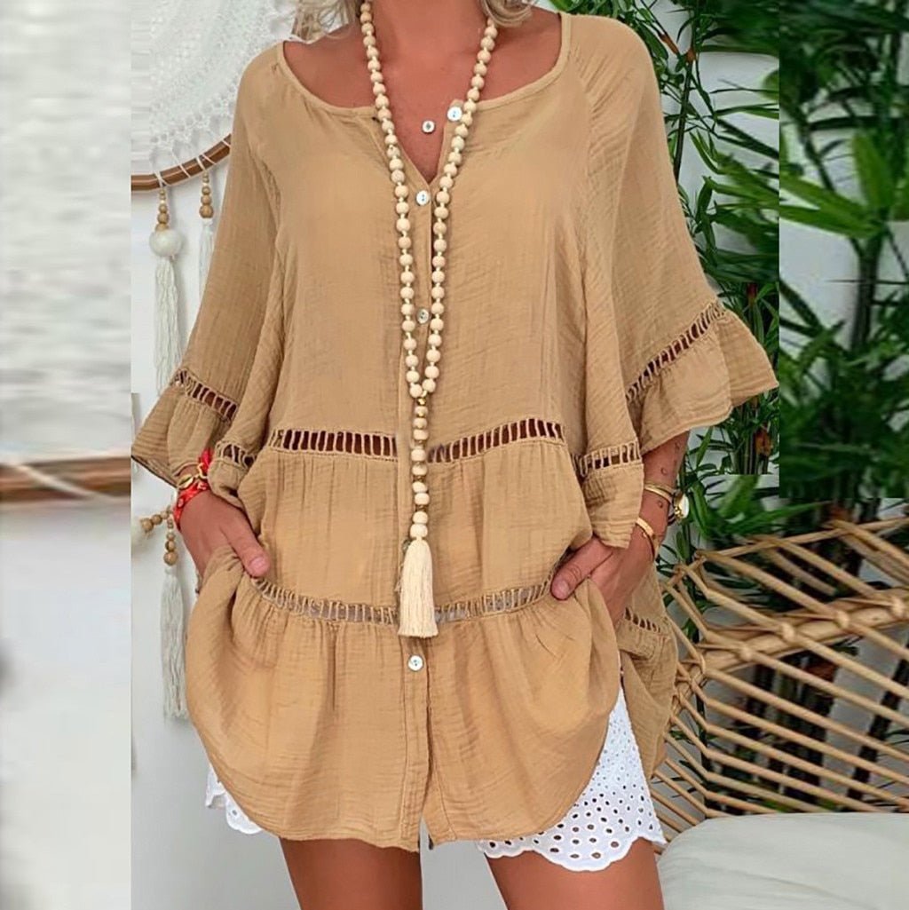 Elina | Ruffle Blouse - Lune Amsterdam