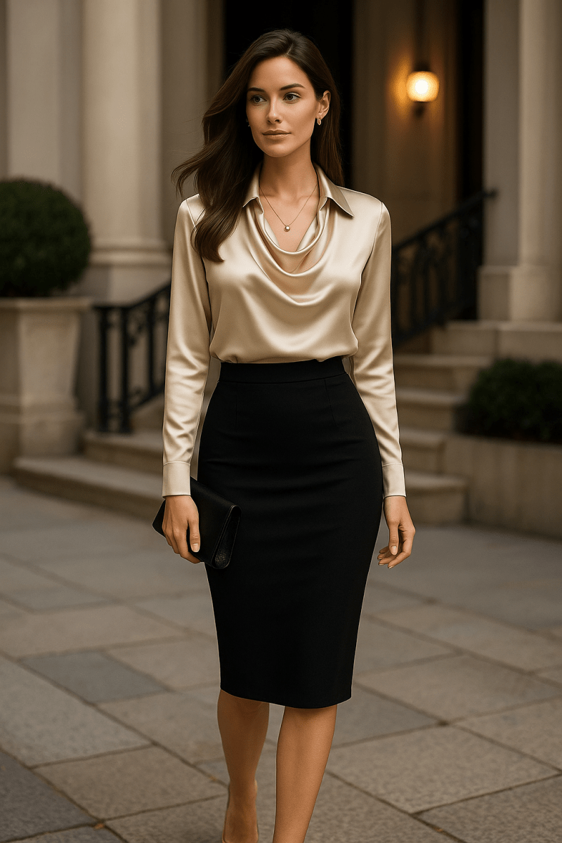 Emma™ | Glans blouse - Lune Amsterdam
