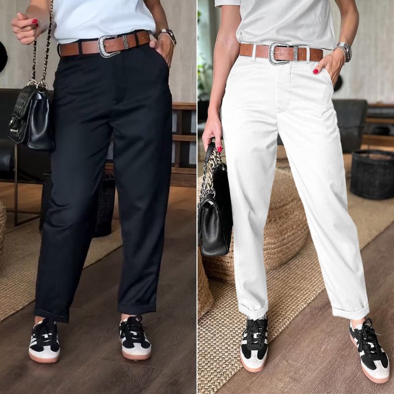 Ilona | Striped Pantalon - Lune Amsterdam