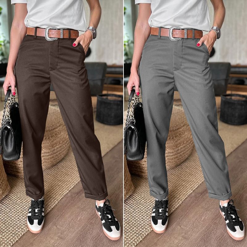 Ilona | Striped Pantalon - Lune Amsterdam