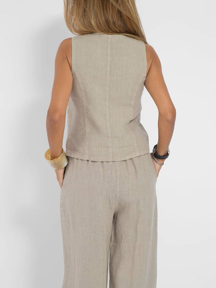 Katja | Linnen Co - ord Set - Lune Amsterdam