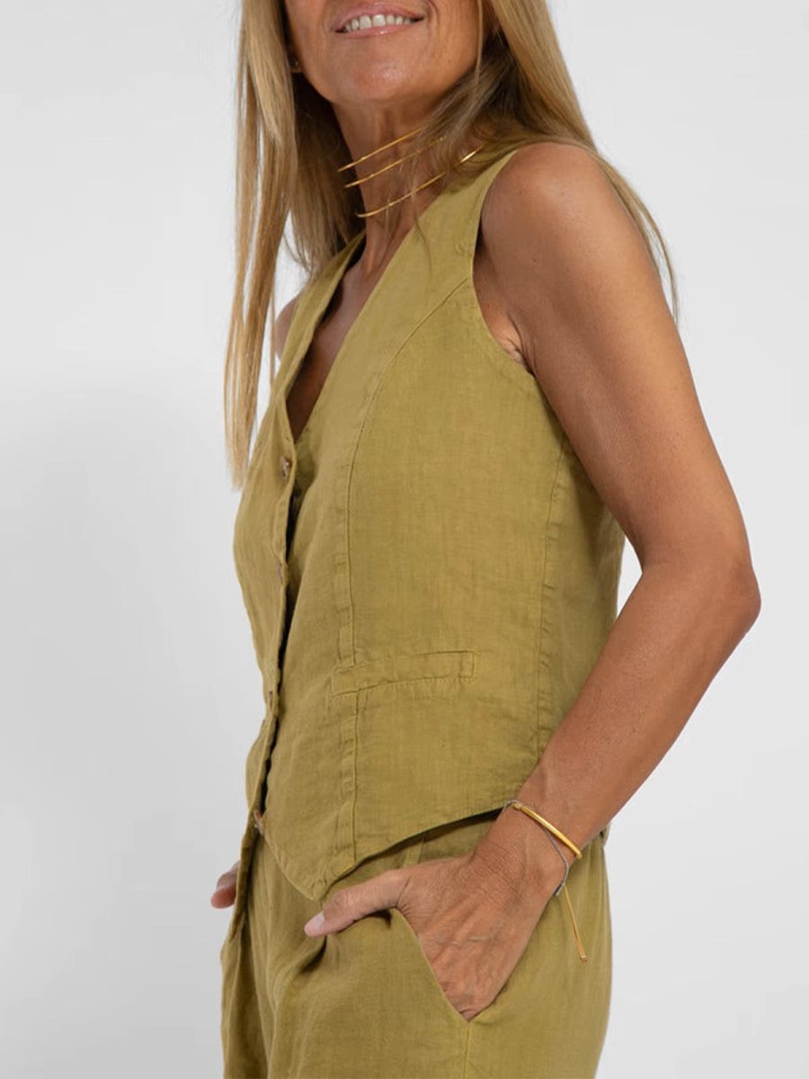 Katja | Linnen Co - ord Set - Lune Amsterdam