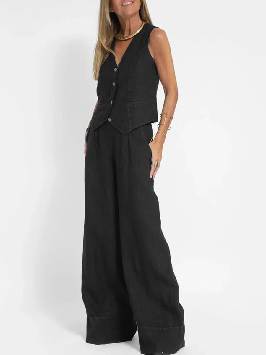 Katja | Linnen Co - ord Set - Lune Amsterdam