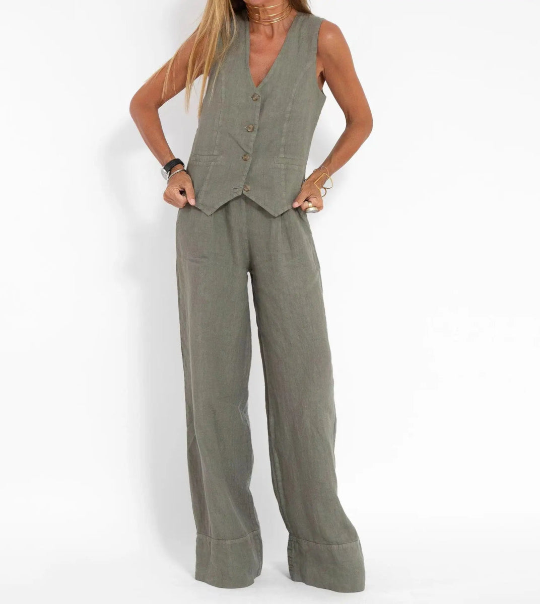 Katja | Linnen Co - ord Set - Lune Amsterdam
