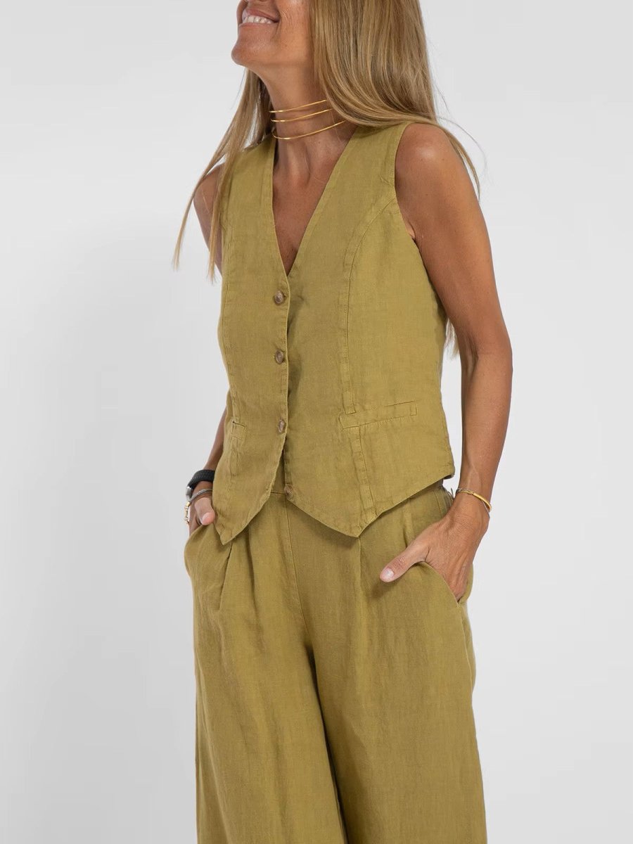 Katja | Linnen Co - ord Set - Lune Amsterdam