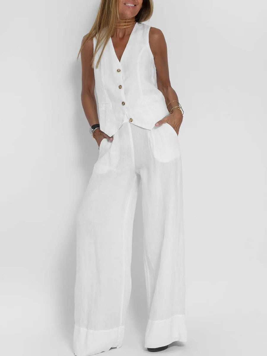 Katja | Linnen Co - ord Set - Lune Amsterdam
