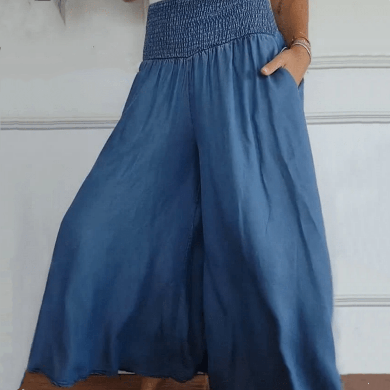 Kayla | Wijde Denim Broek - Lune Amsterdam