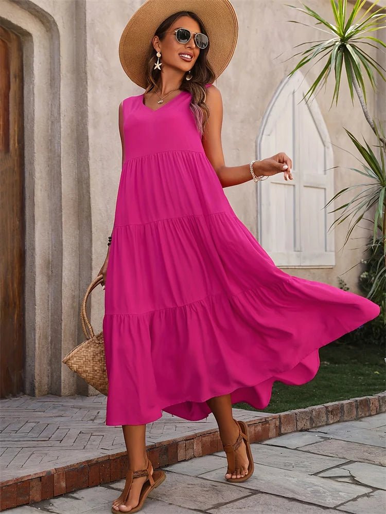 Lina | Maxi Zomer Jurk - Lune Amsterdam