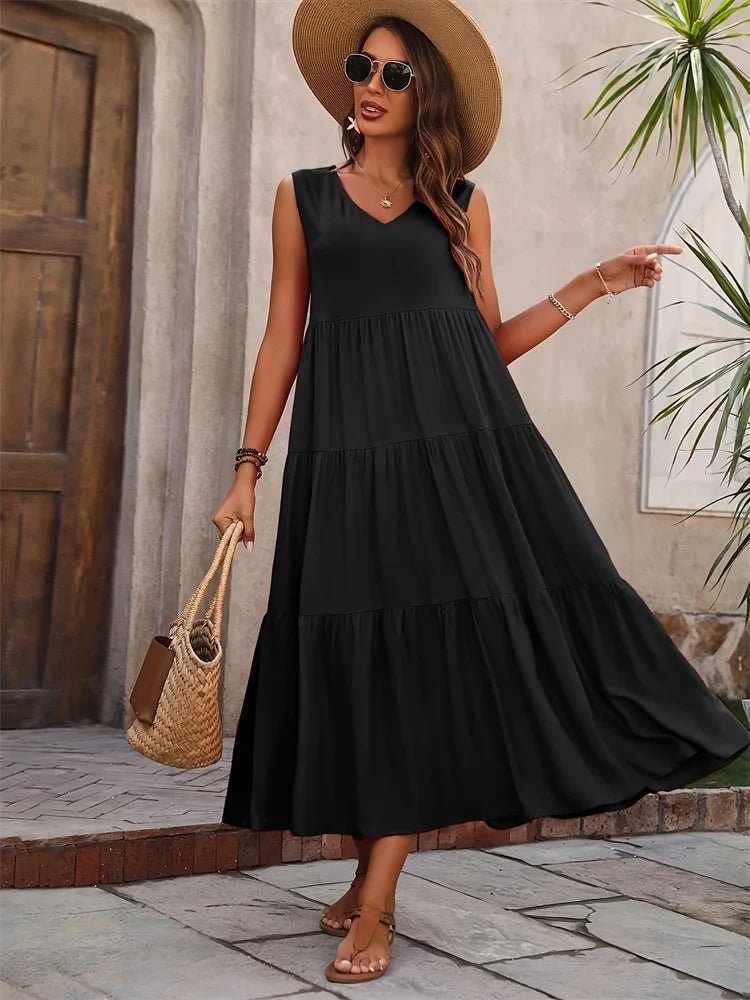 Lina | Maxi Zomer Jurk - Lune Amsterdam