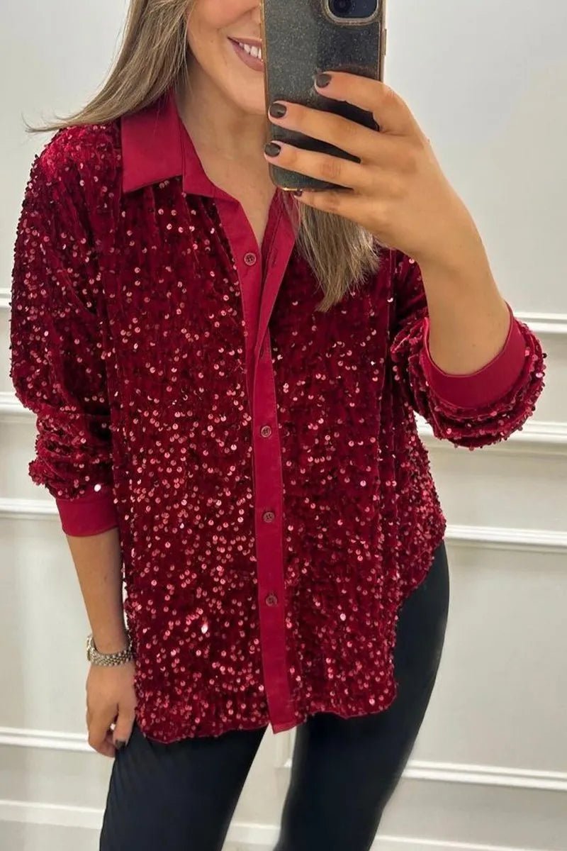 Lola | Sequin Blouse - Lune Amsterdam