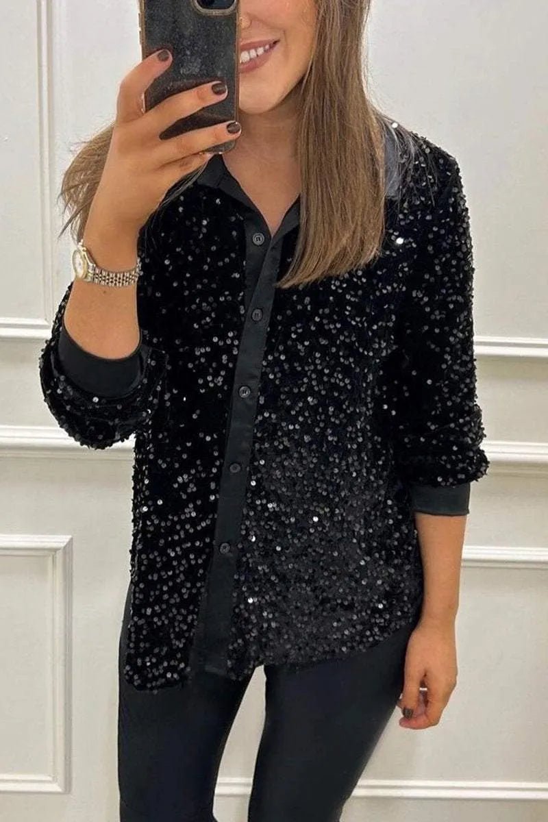 Lola | Sequin Blouse - Lune Amsterdam