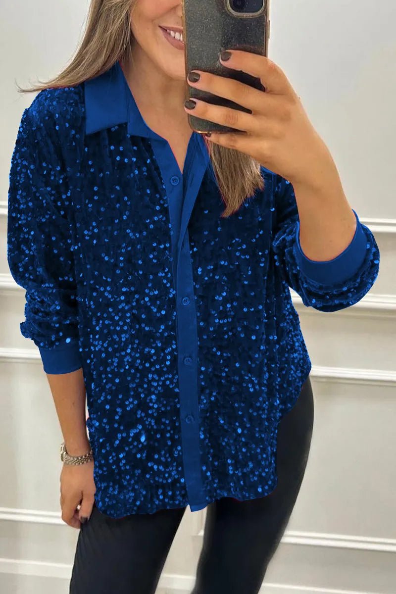 Lola | Sequin Blouse - Lune Amsterdam