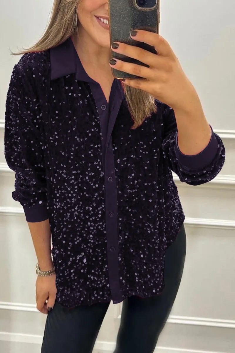 Lola | Sequin Blouse - Lune Amsterdam