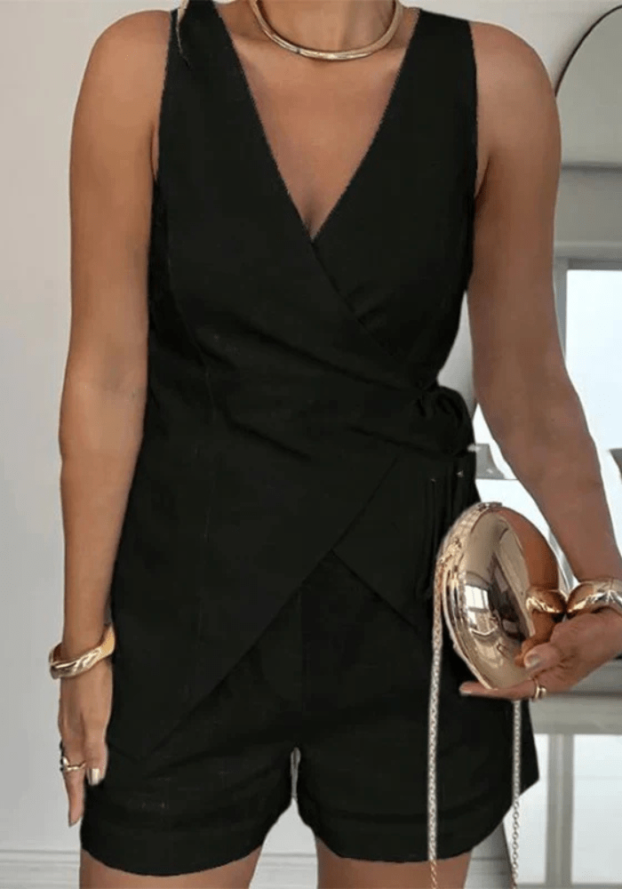 Lynn™ | Elegante Overslag Jumpsuit - Lune Amsterdam