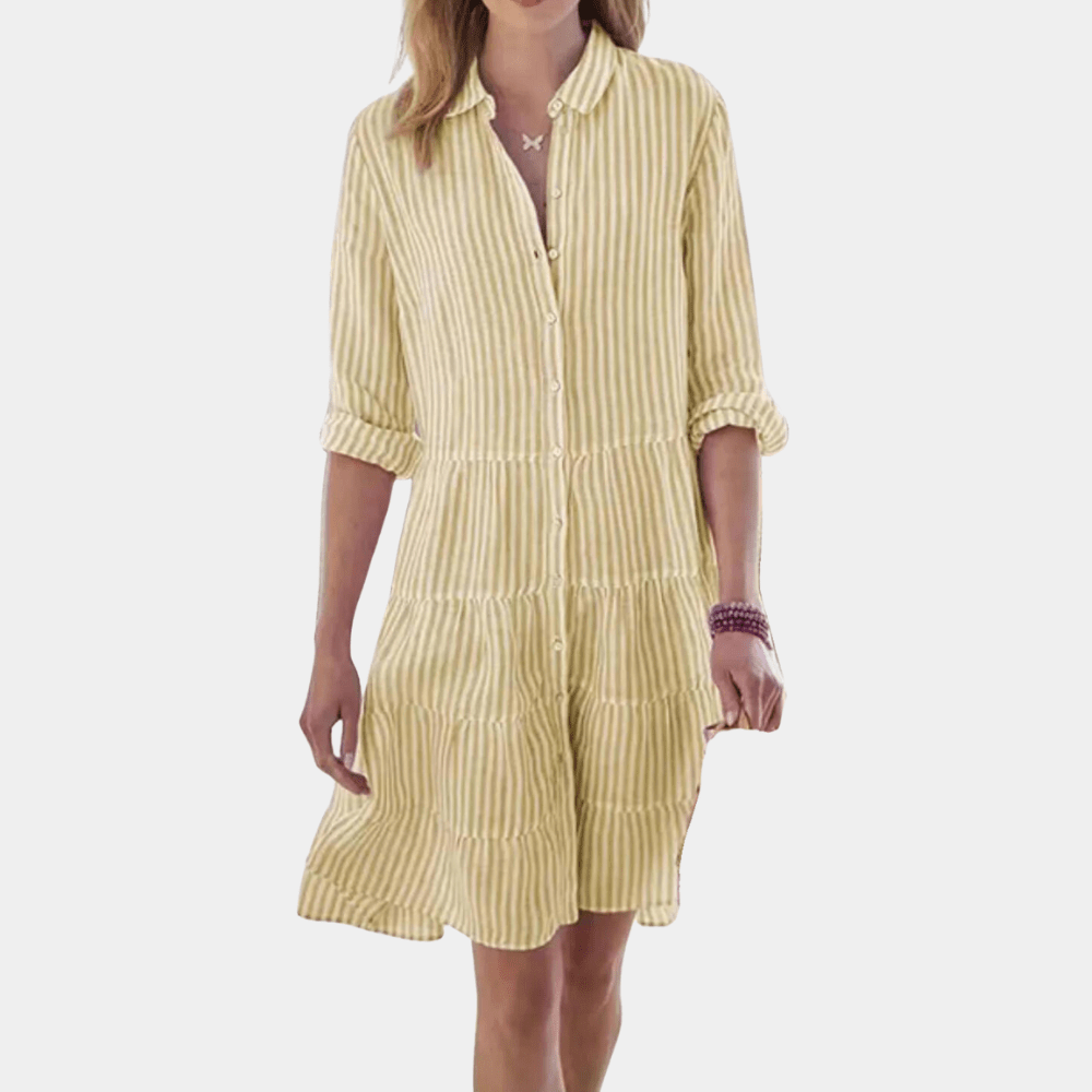 Modieuze gestreepte zomerjurk voor dames - Lune Amsterdam