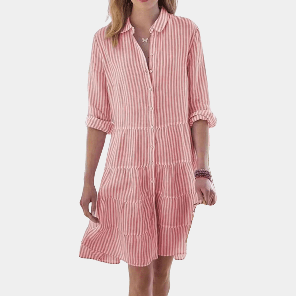Modieuze gestreepte zomerjurk voor dames - Lune Amsterdam