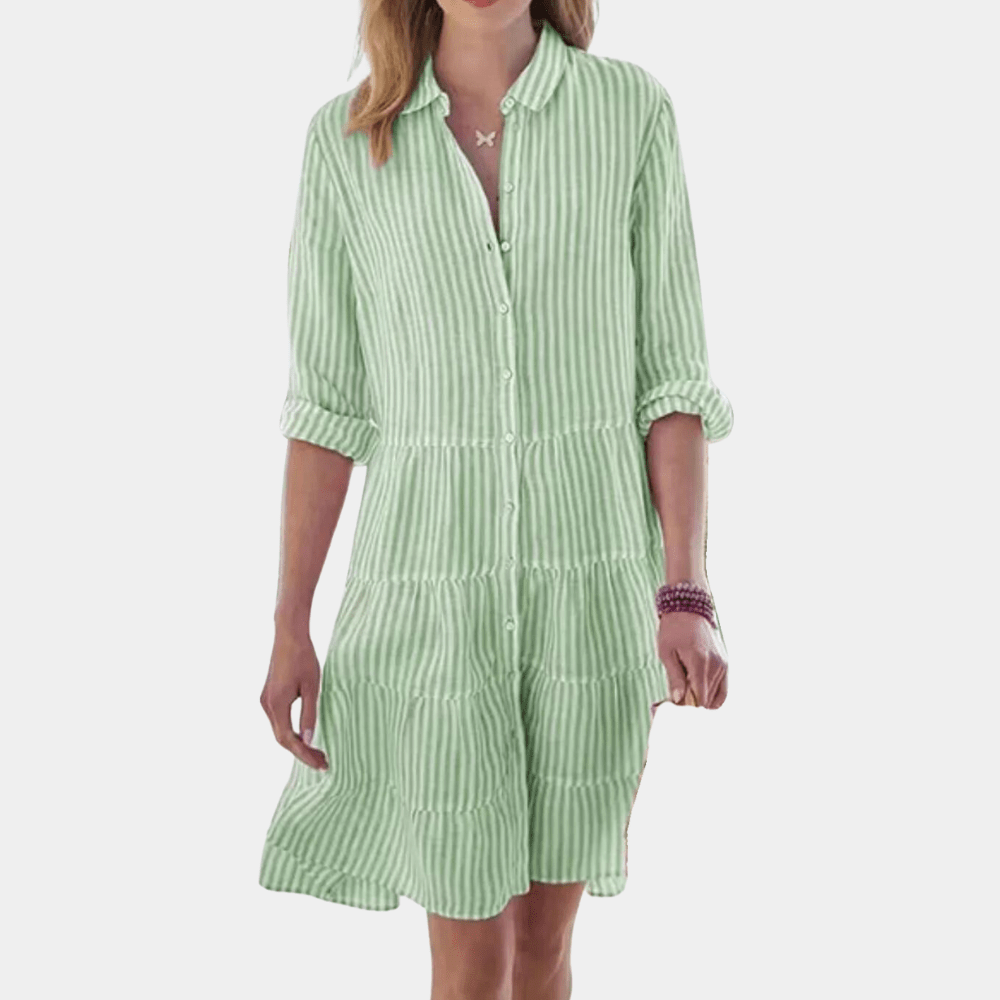 Modieuze gestreepte zomerjurk voor dames - Lune Amsterdam