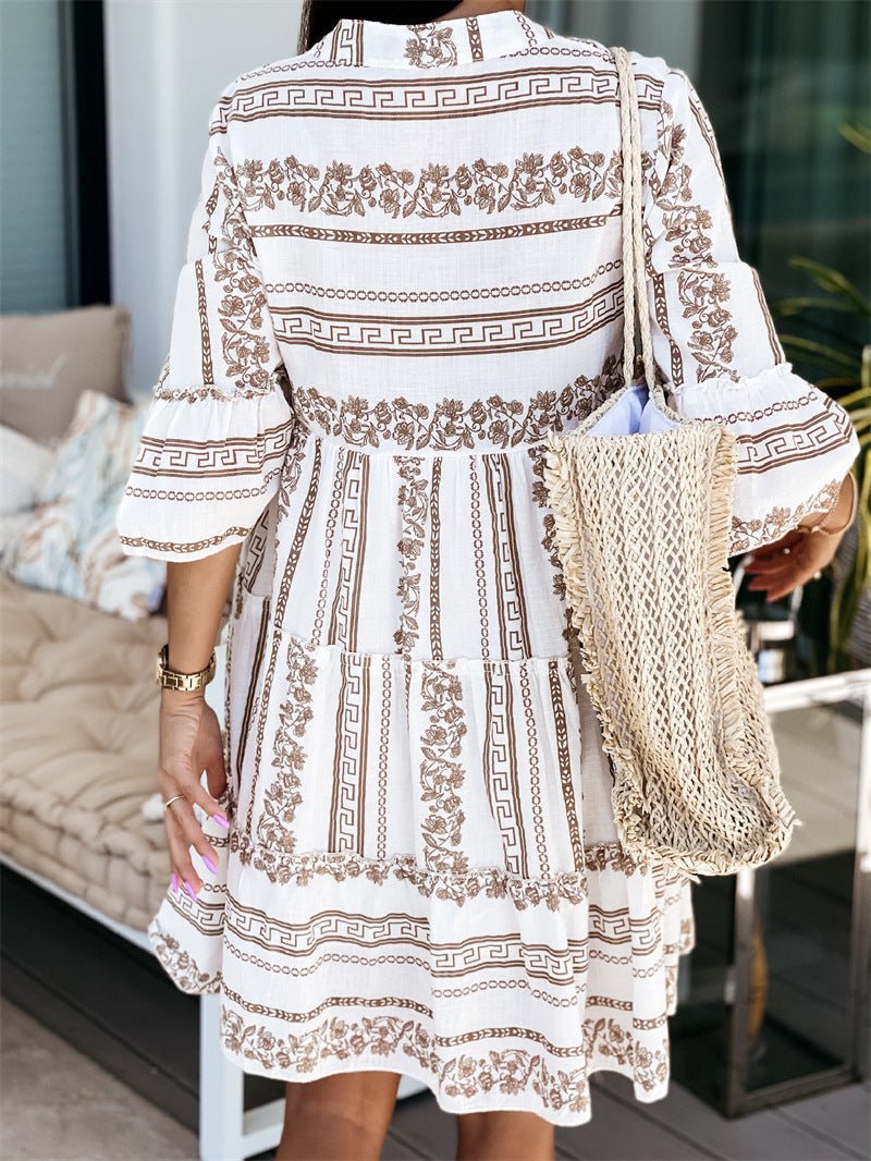Mona | Bohemian Mini Jurk - Lune Amsterdam