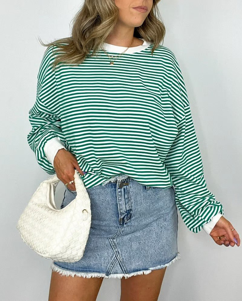 Monique | Casual Gestreept Shirt - Lune Amsterdam