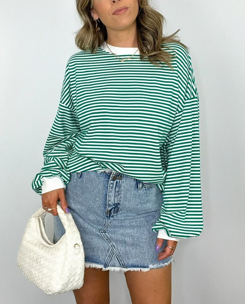 Monique | Casual Gestreept Shirt - Lune Amsterdam