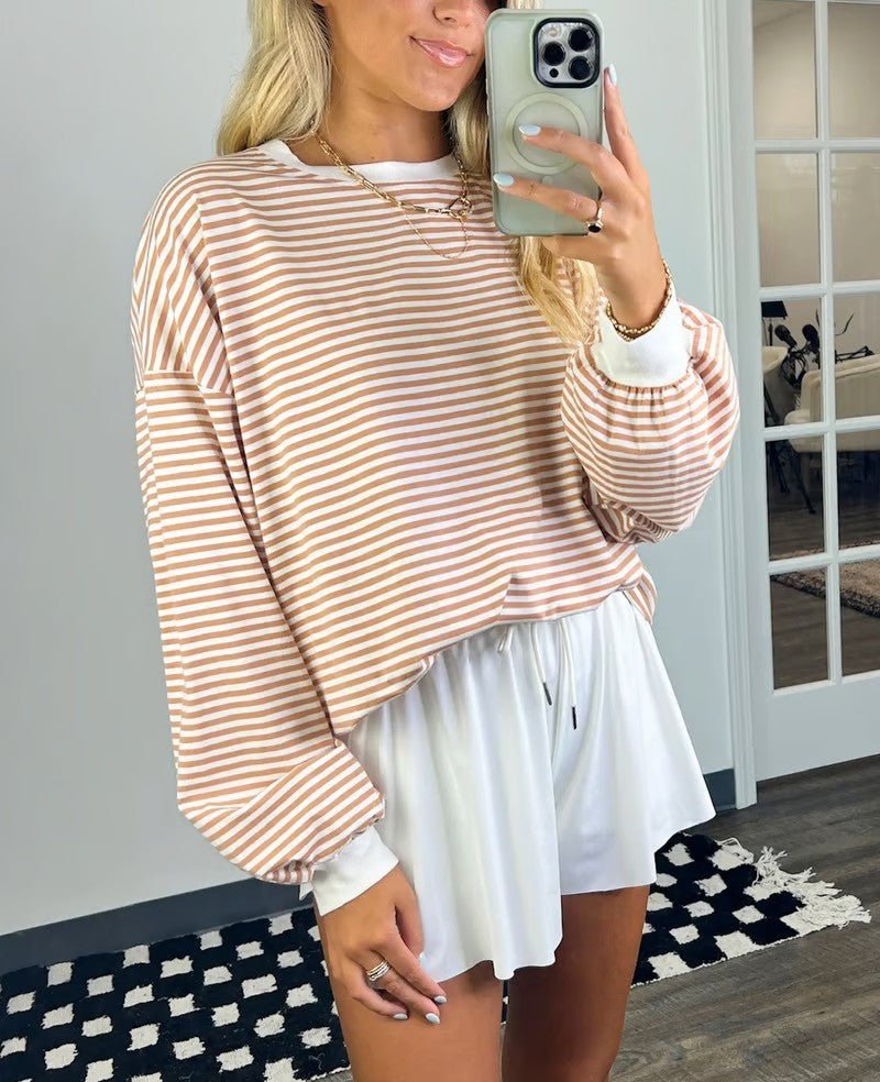 Monique | Casual Gestreept Shirt - Lune Amsterdam