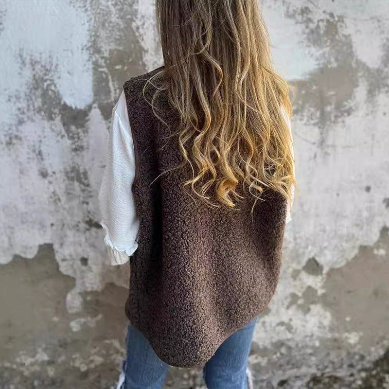 Sarina™ | Mouwloos Vest met Knopen - Lune Amsterdam