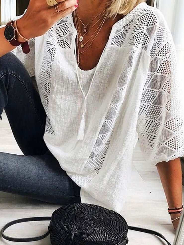 Carmen | Linnen Blouse - Lune Amsterdam