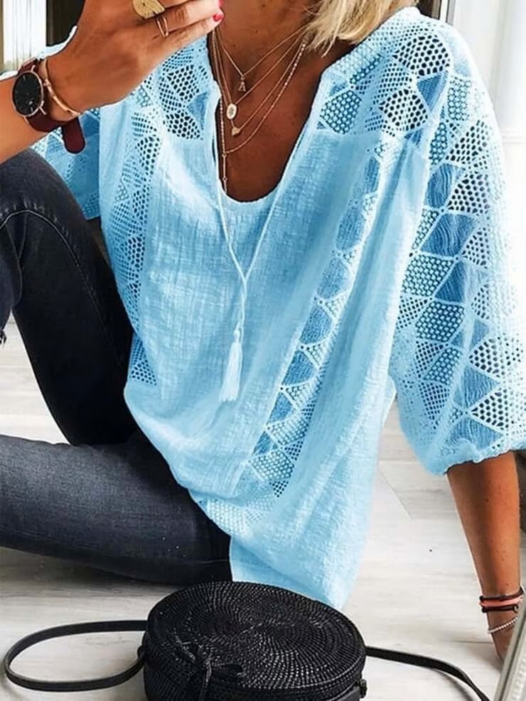 Carmen | Linnen Blouse - Lune Amsterdam