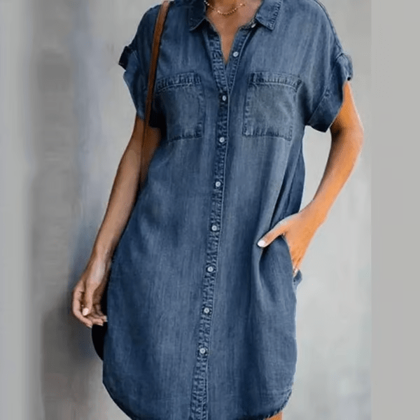 Karina | Denim Midi Jurk - Lune Amsterdam