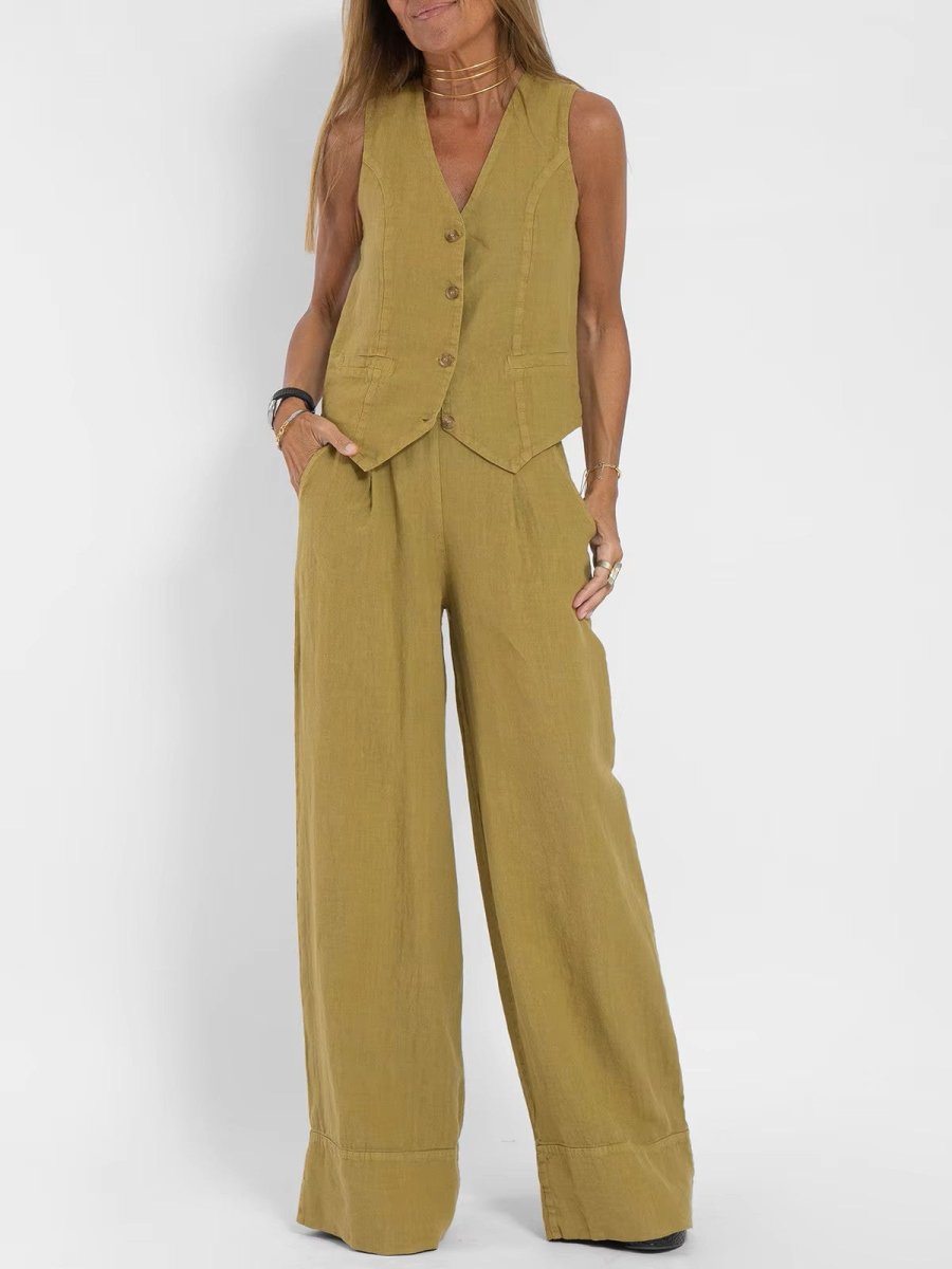 Katja | Linnen Co - ord Set - Lune Amsterdam