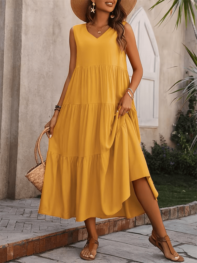 Lina | Maxi Zomer Jurk - Lune Amsterdam