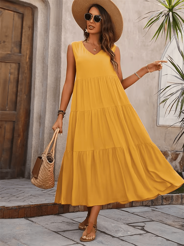 Lina | Maxi Zomer Jurk - Lune Amsterdam