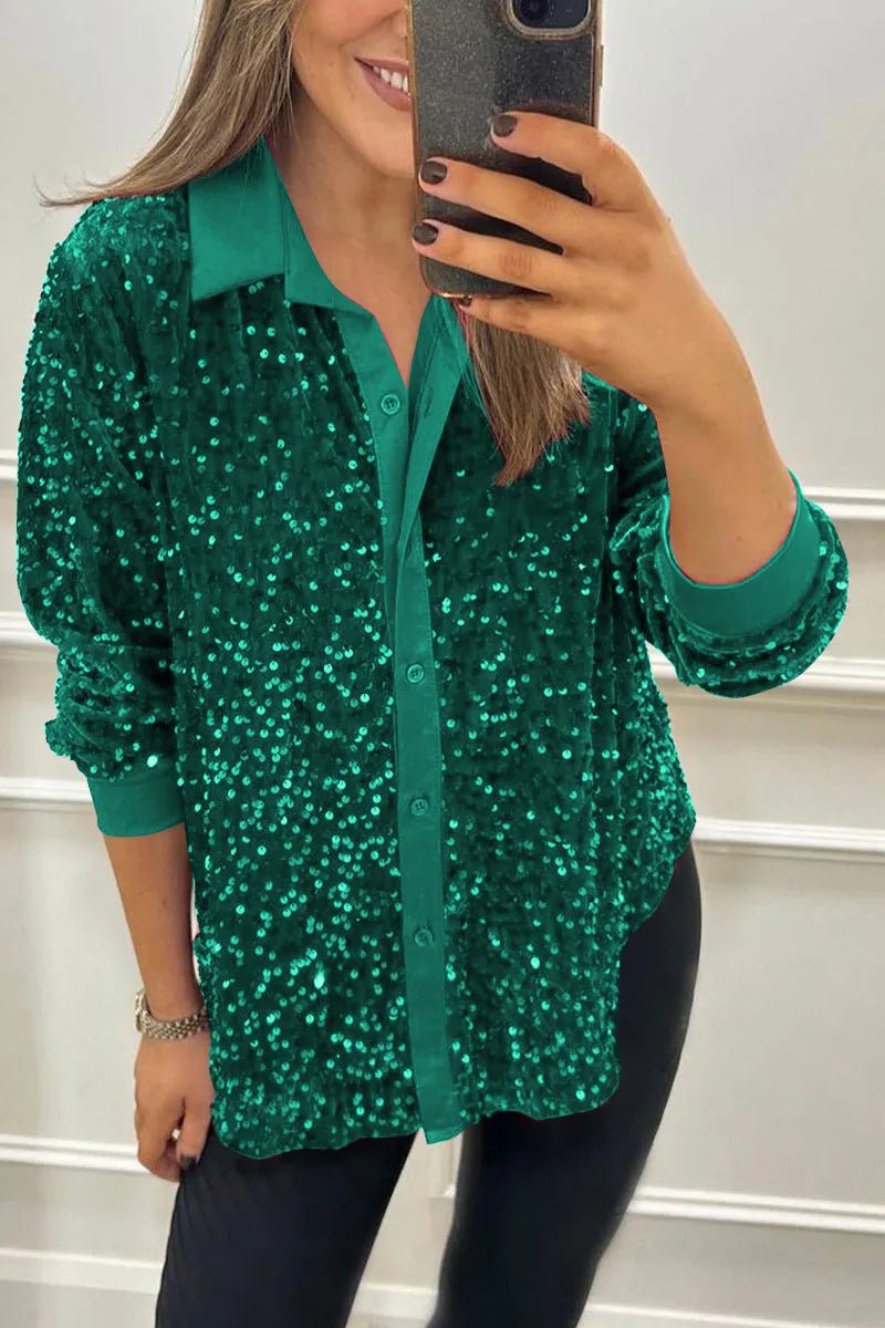 Lola | Sequin Blouse - Lune Amsterdam