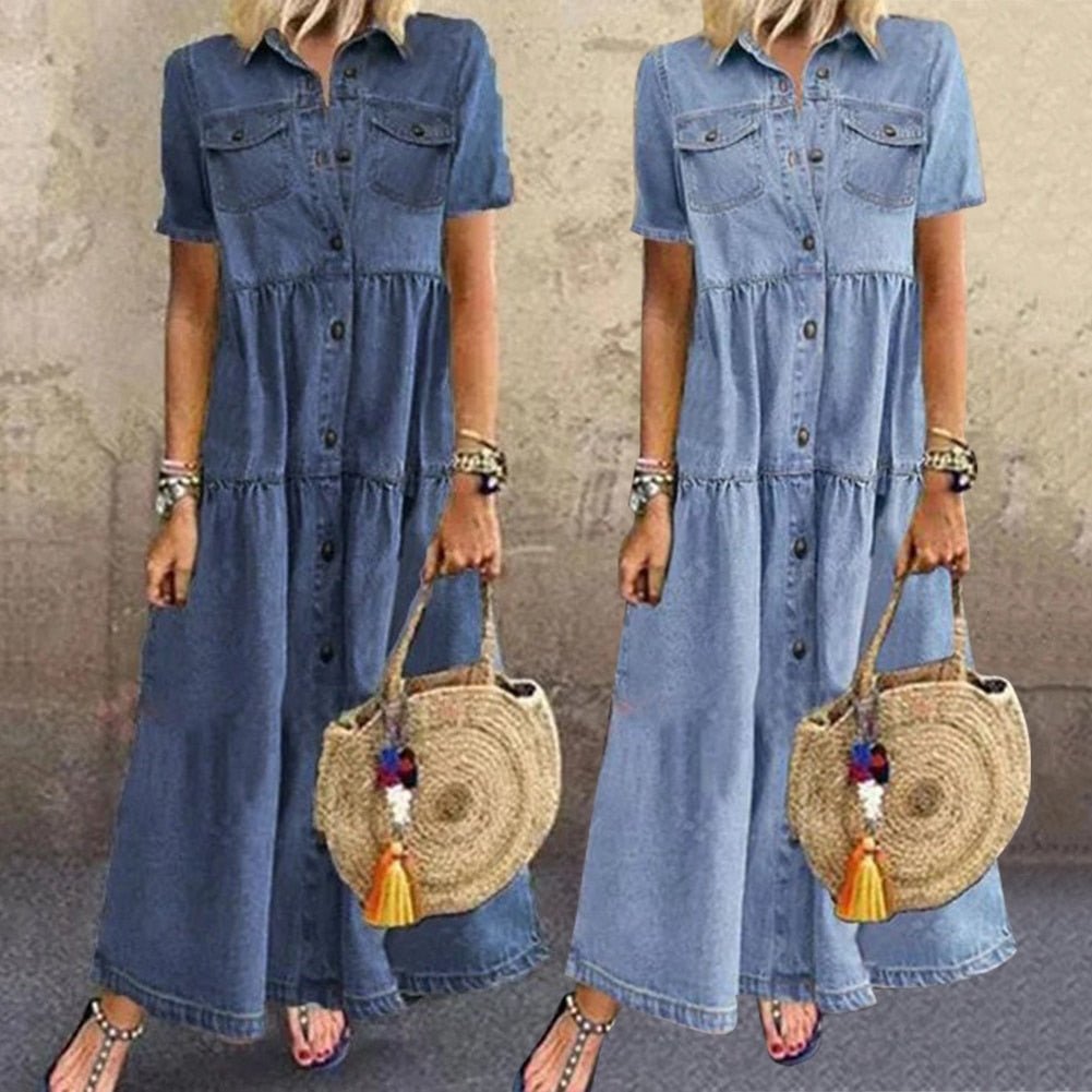 Ryder | Maxi Denim Jurk - Lune Amsterdam