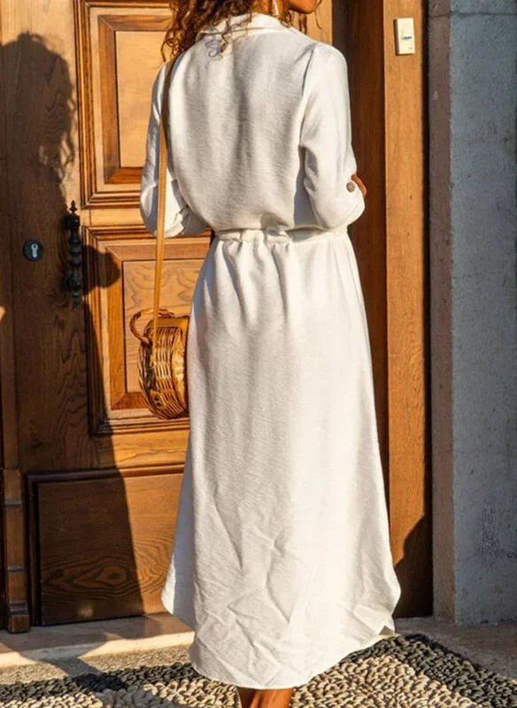 Stefanie | Linnen Maxi Jurk - Lune Amsterdam