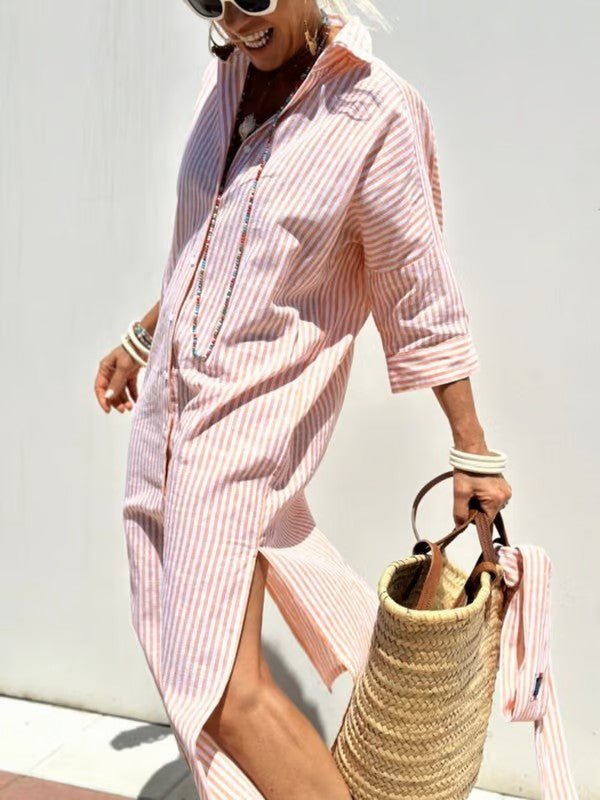 Vivienne | Linnen Maxi Jurk - Lune Amsterdam